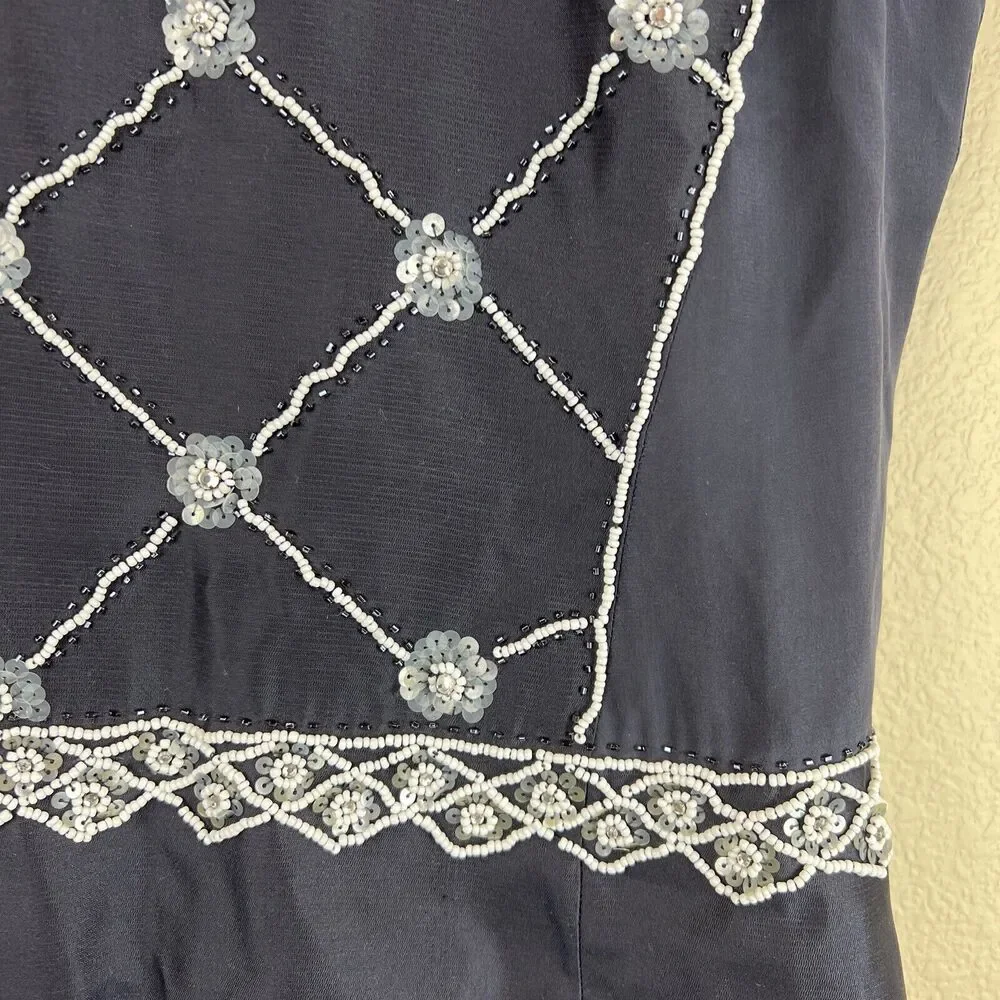 Tory Burch Dress Women 2 Blue‎ Beaded needs repair